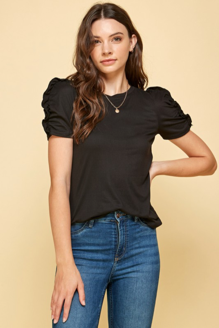 Ruched Sleeve Top