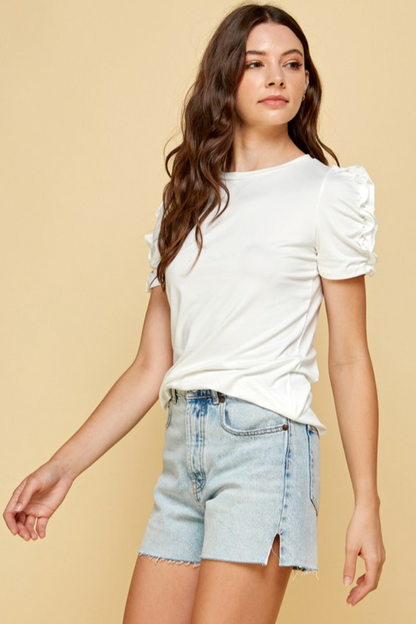 Ruched Sleeve Top