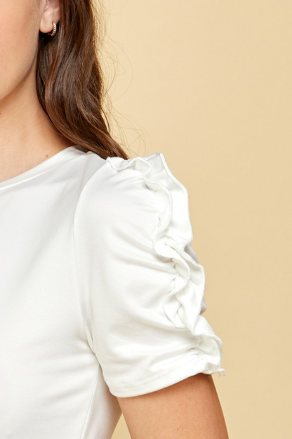 Ruched Sleeve Top