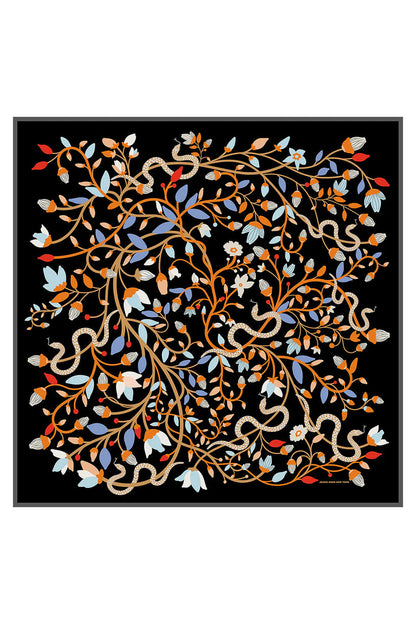 Double Sided Silk Scarf 25” x 25”