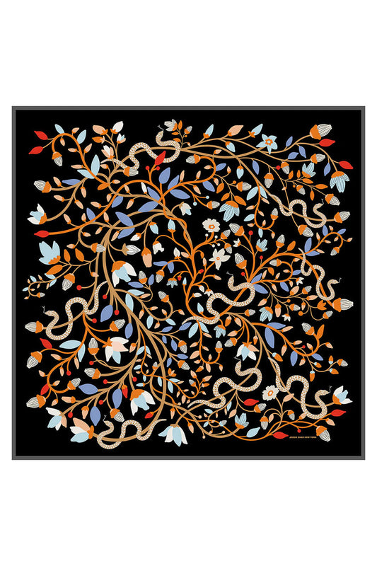 Double Sided Silk Scarf 25” x 25”