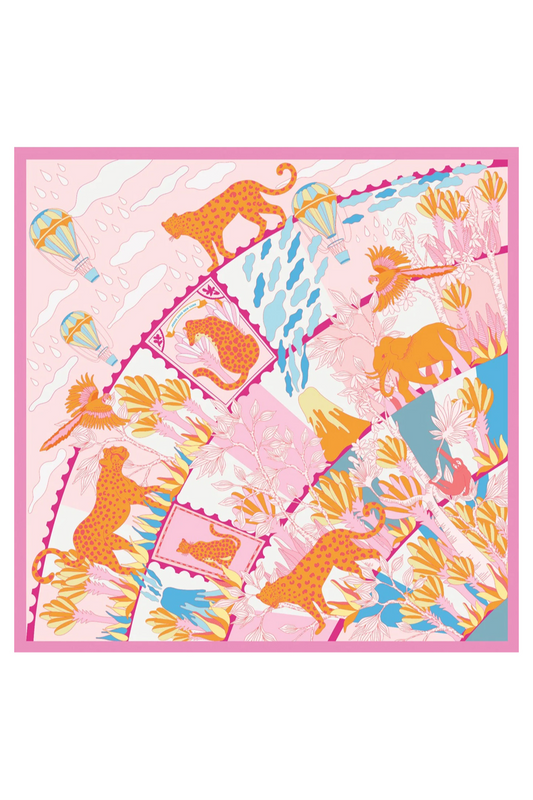 Double Sided Silk Scarf 35x35