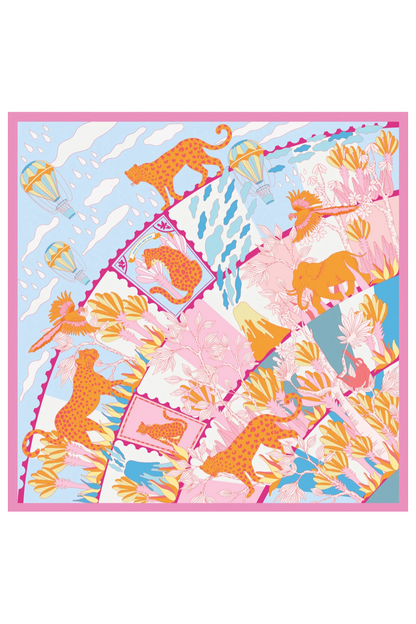 Double Sided Silk Scarf 35x35