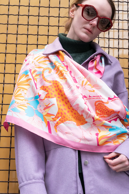 Double Sided Silk Scarf 35x35