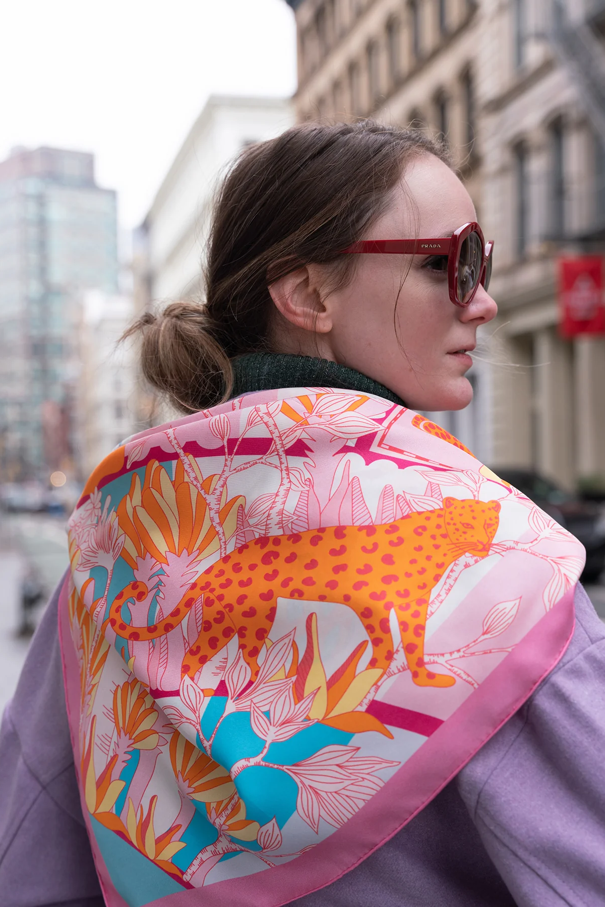 Double Sided Silk Scarf 35x35