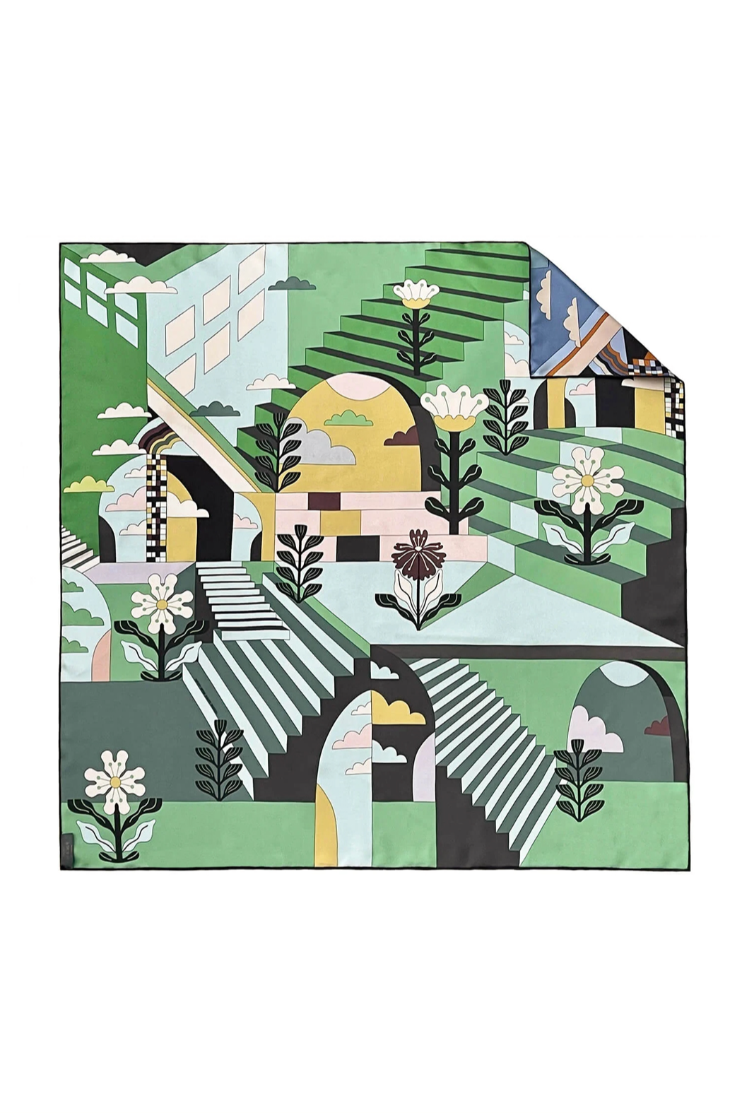 Double Sided Silk Scarves 35” x 35”