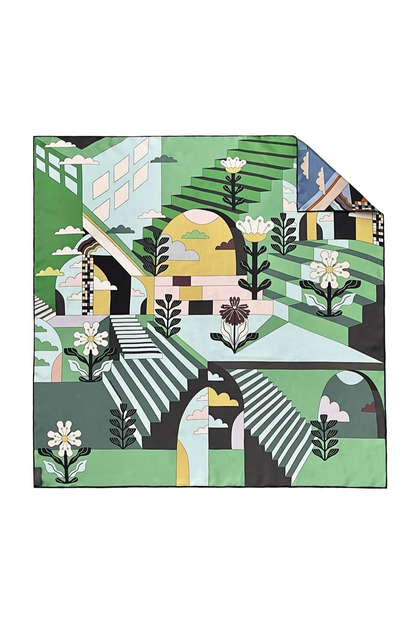 Double Sided Silk Scarves 35” x 35”