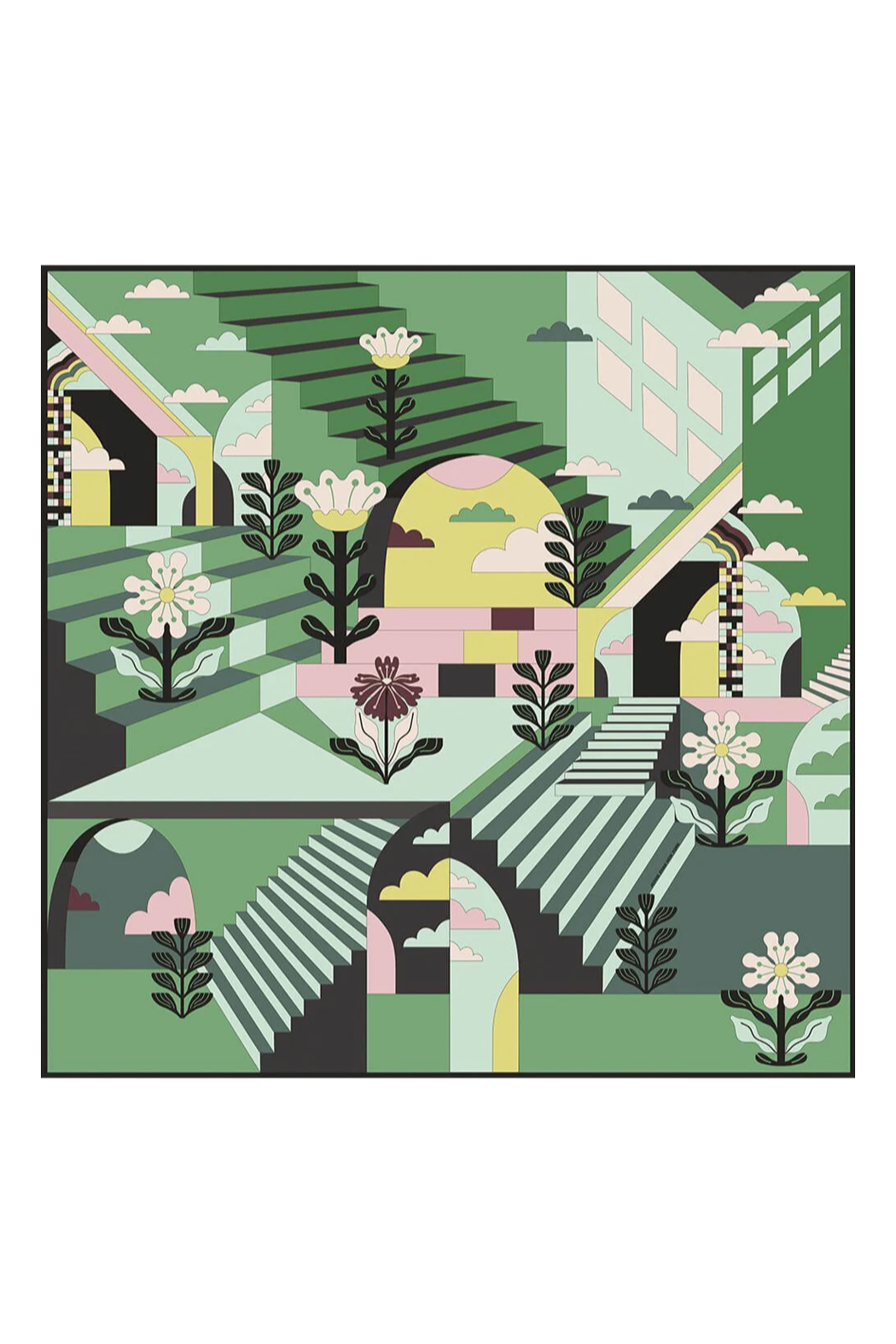 Double Sided Silk Scarves 35” x 35”
