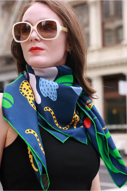 Double Sided Silk Scarves 35” x 35”