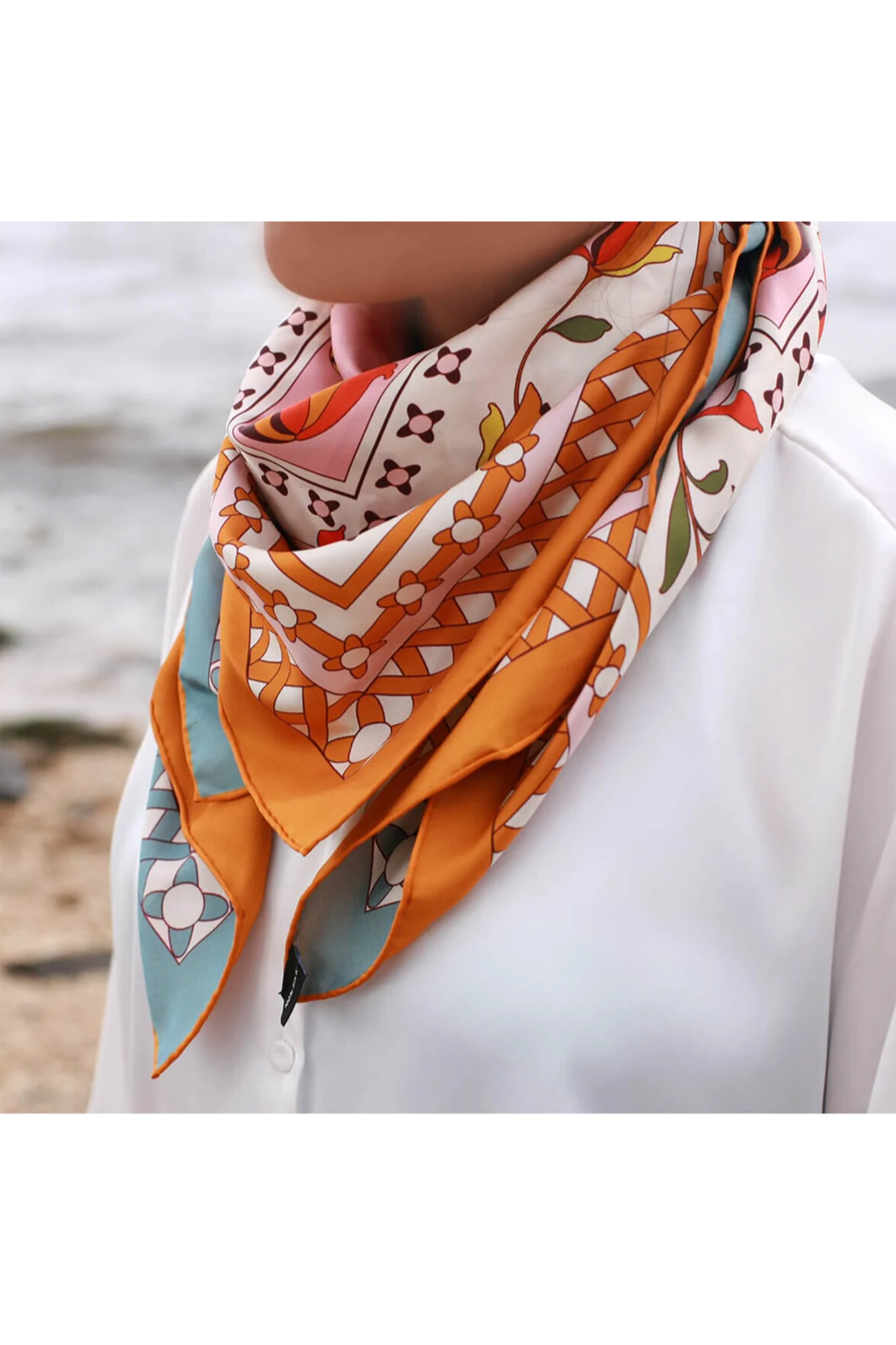 Double Sided Silk Scarves 35” x 35”