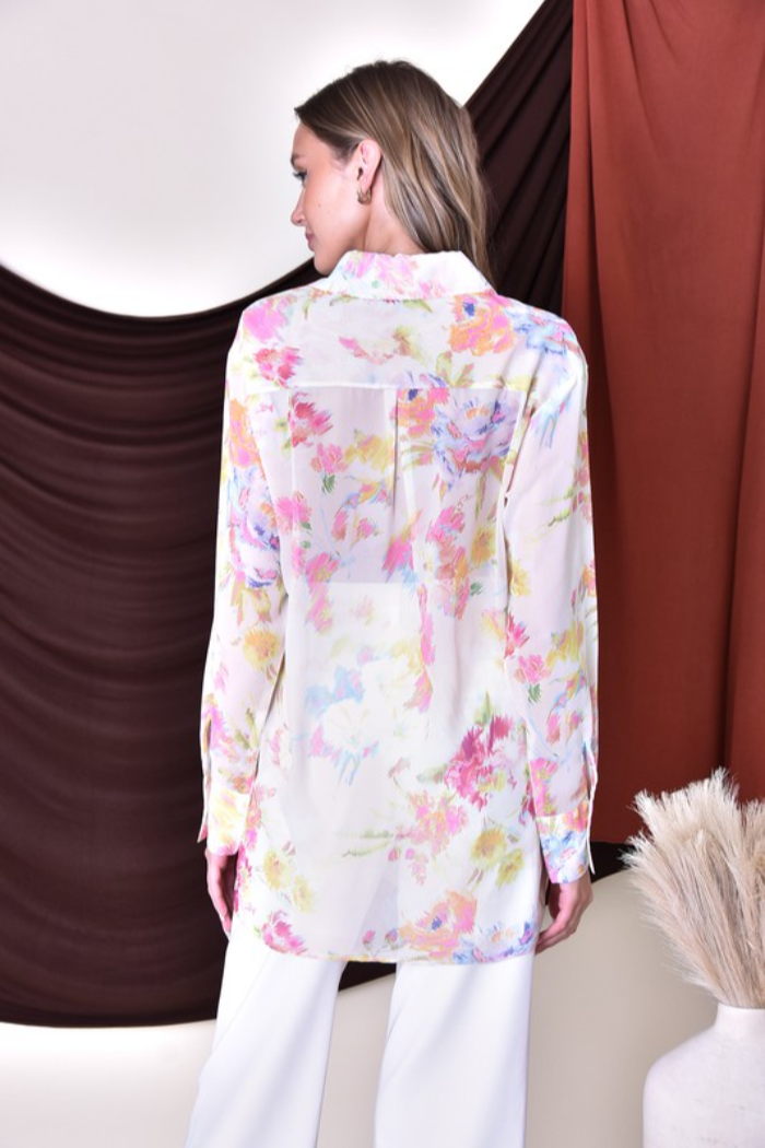 Printed Organza Shirt
