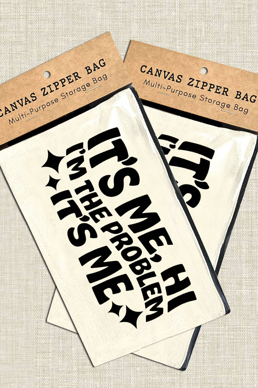 Multi Use Canvas Bags w/zipper