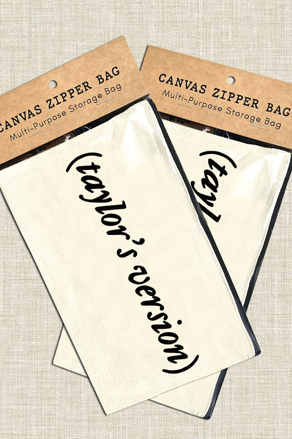 Multi Use Canvas Bags w/zipper