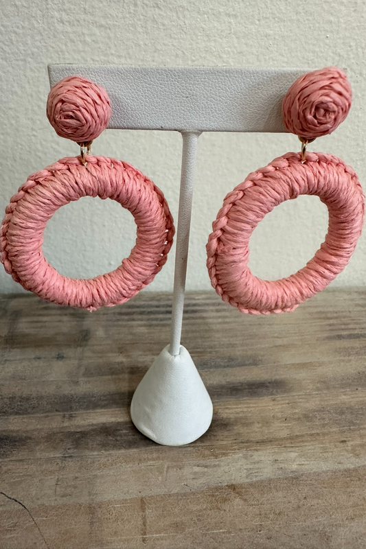 Pink O's Earrings