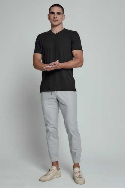 Core V-Neck Tee- Black