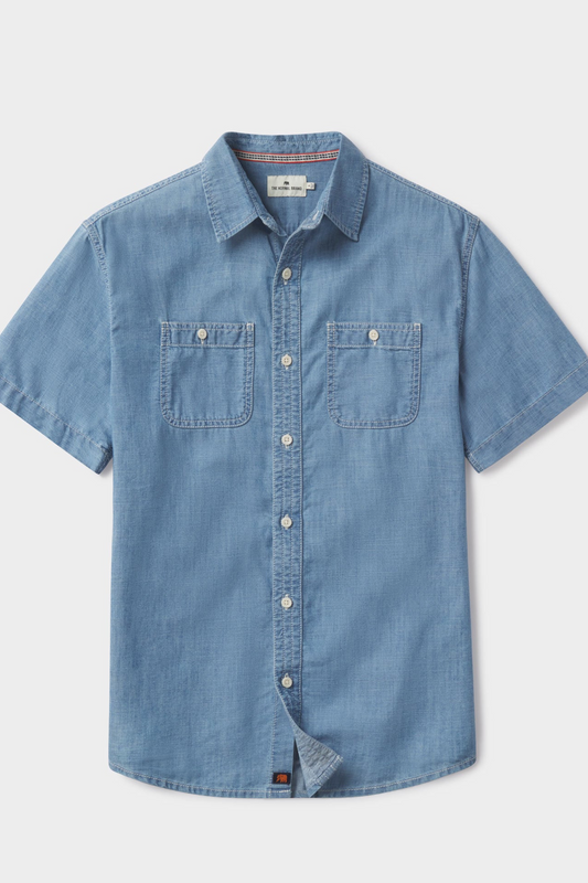 Chambray Short Sleeve Button Up
