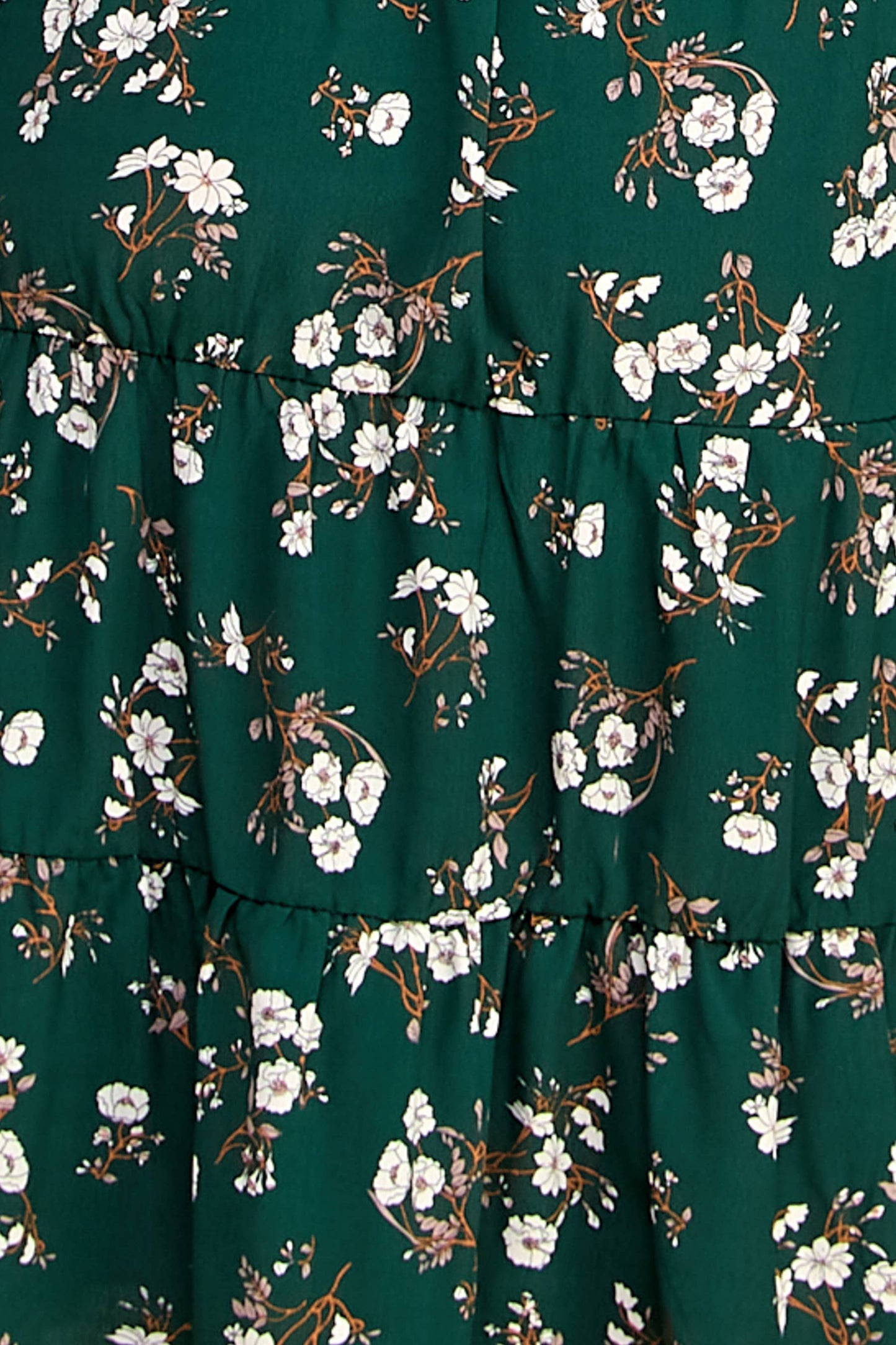 Plus Size Ruffled Floral Midi Dress
