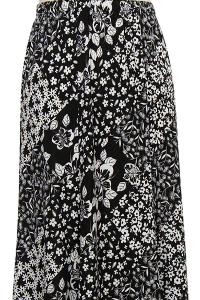 Pull on print skirt