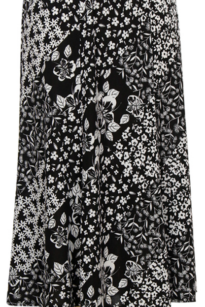 Pull on print skirt