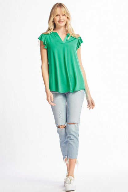 Flutter Sleeve Top