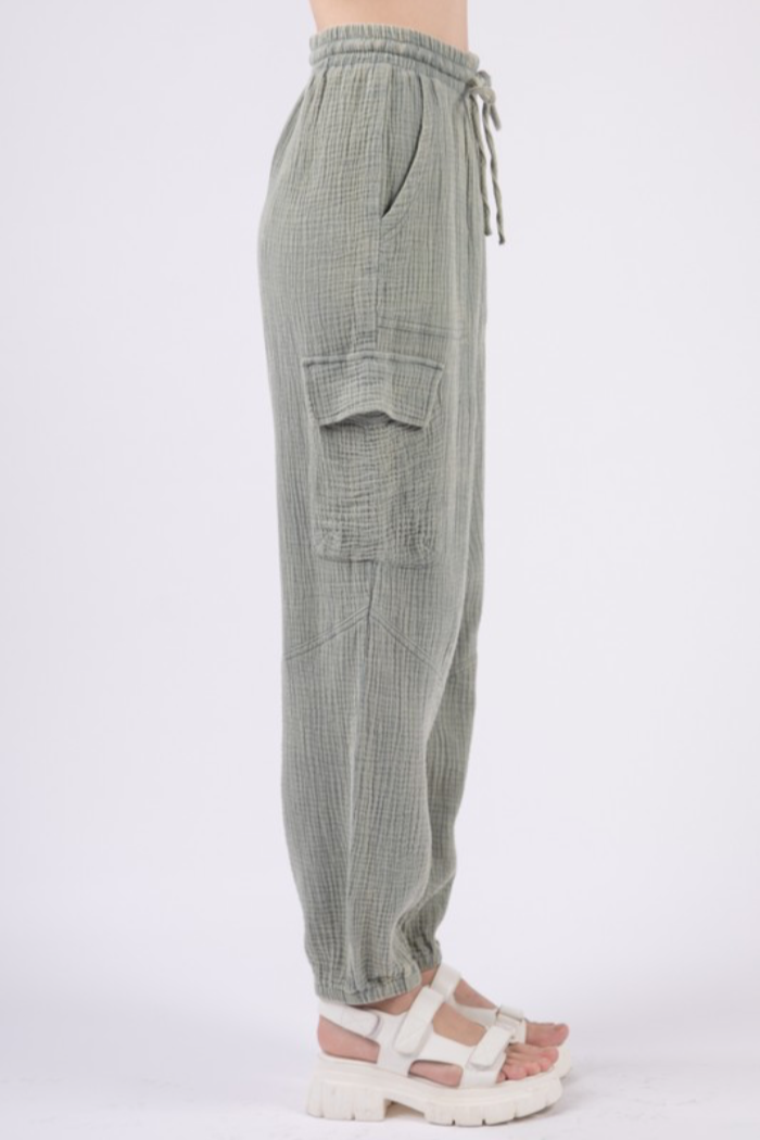 Crinkle Gauze Pants