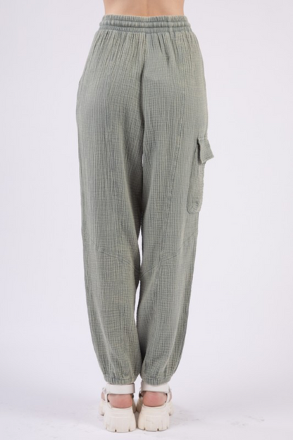 Crinkle Gauze Pants