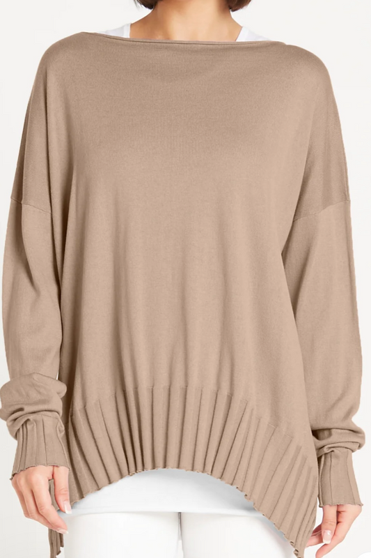 RIBBED BOATNECK