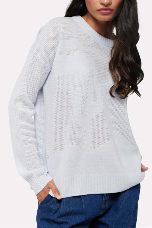 Desert Textured Cashmere Boyfriend Sweater