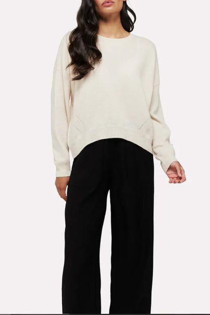 Pippa Pointelle Crew Sweater
