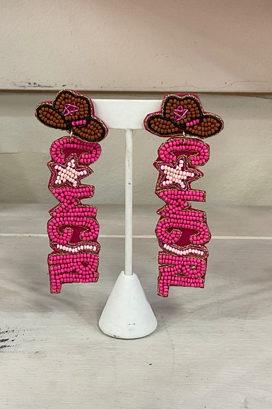 Pink Cowgirl Earrings