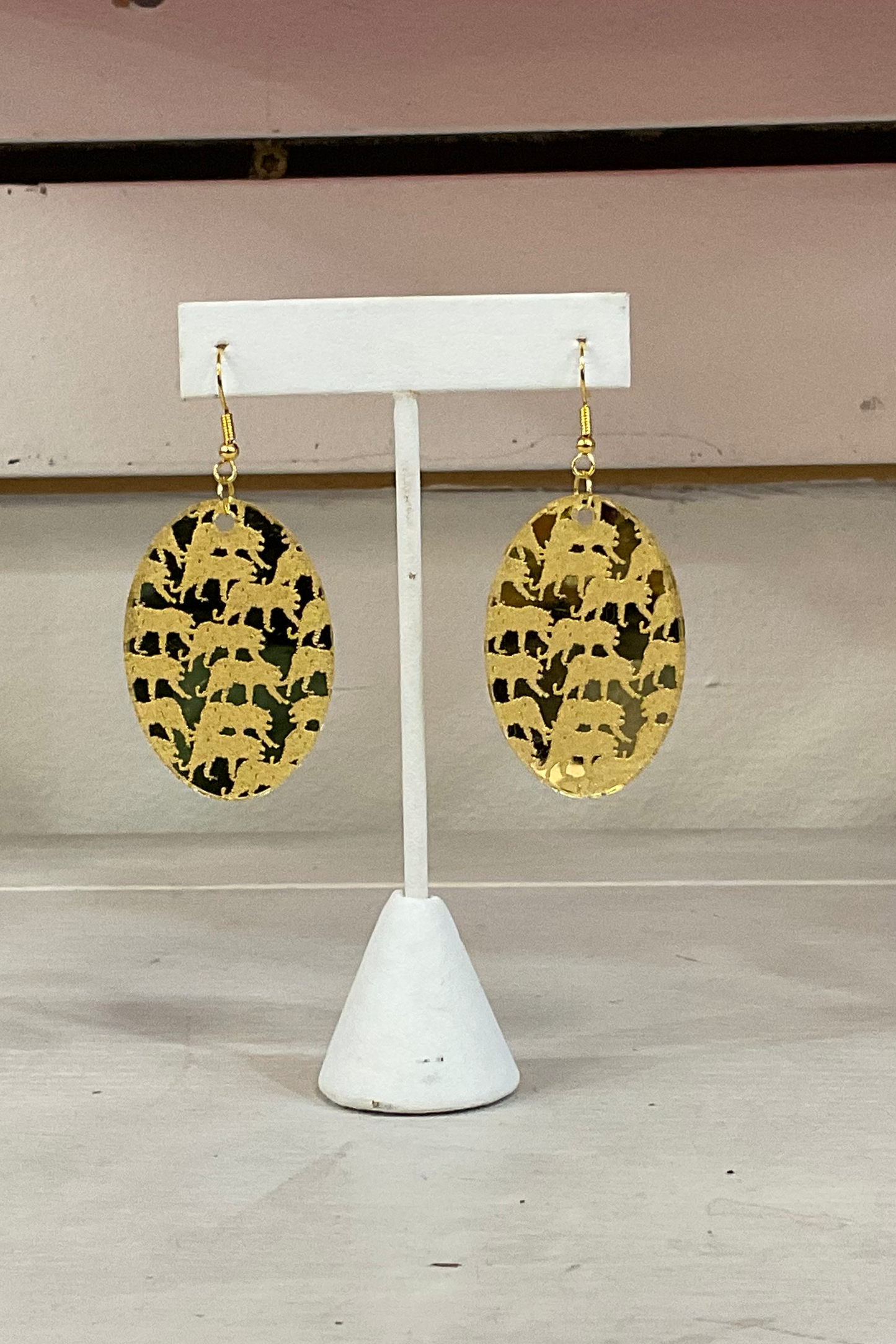 Golden Jaguar Earrings