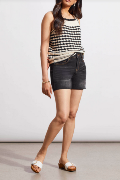 Wide Strap Crochet Scalloped Cami
