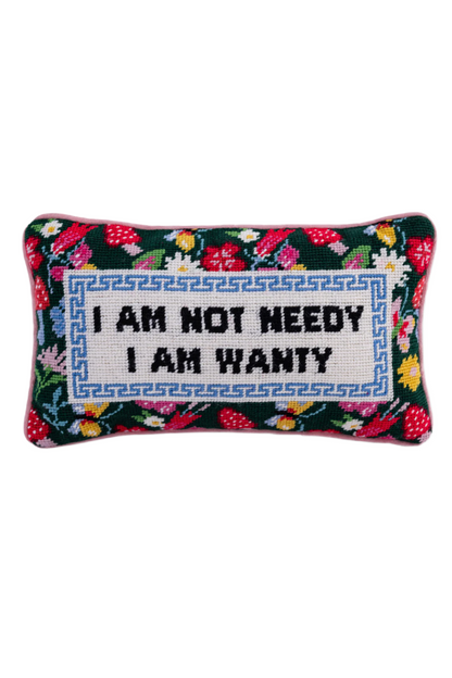 Not Needy Needlepoint Pillow