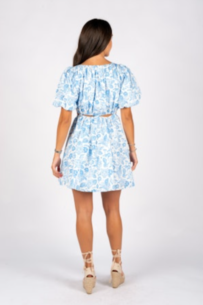 Cutout Poplin Mini Dress