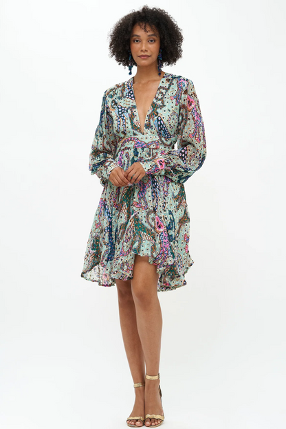 V-neck mini dress