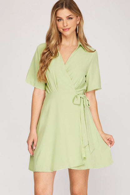 Woven In Sage Dress