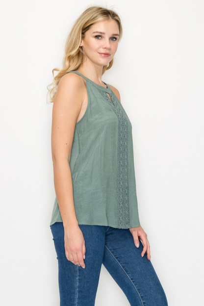 Crochet Trim Tank Top