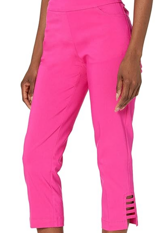 P/O Solid Crop with Read Front & Back Pockets and Ladder Straps at Hem