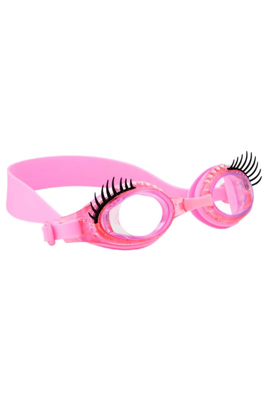Powder Puff Pink Splash Lash Swim Goggles
