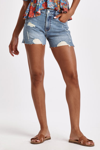 Ivy Ripped Denim Shorts