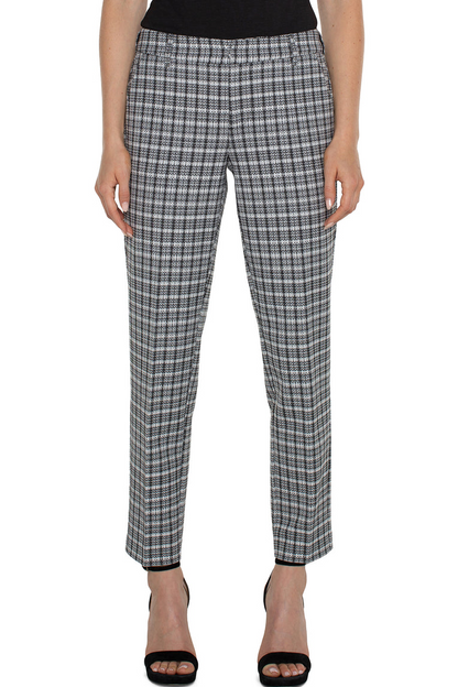 Kelsey Knit Trouser- Black and White Plaid