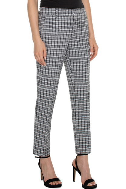 Kelsey Knit Trouser- Black and White Plaid
