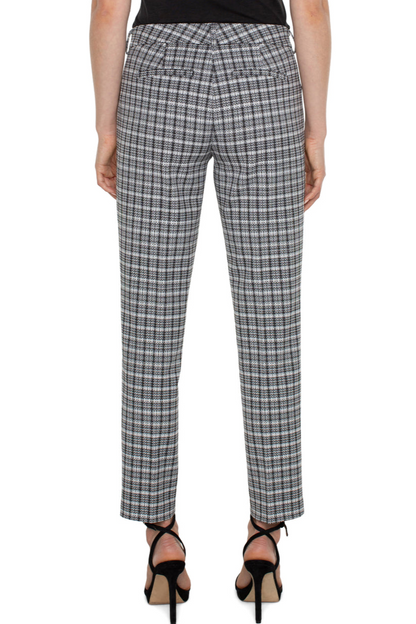 Kelsey Knit Trouser- Black and White Plaid
