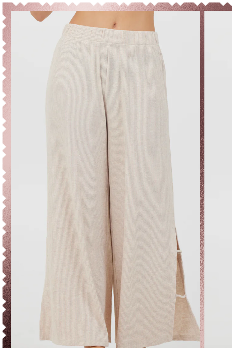 Drapy Knit Cutout Pants