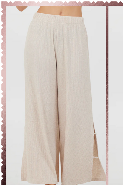 Drapy Knit Cutout Pants