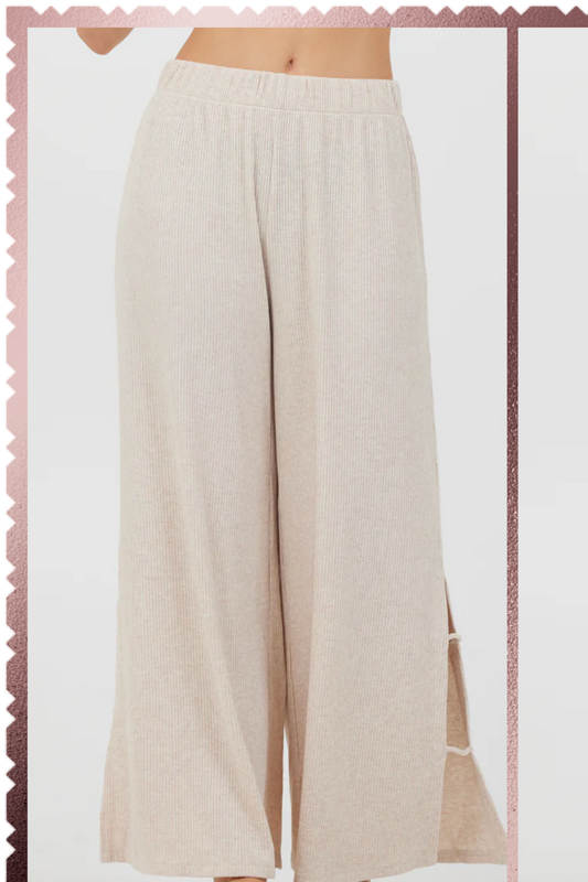 Drapy Knit Cutout Pants