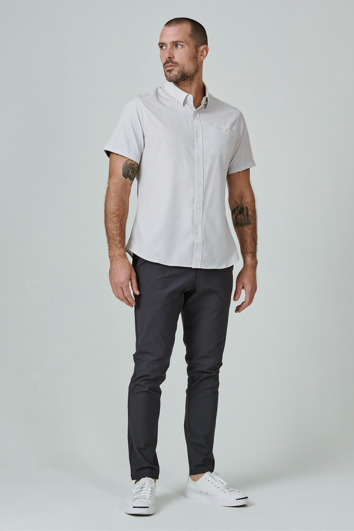 Ponti Short Sleeve Shirt- Cream