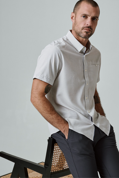 Ponti Short Sleeve Shirt- Cream