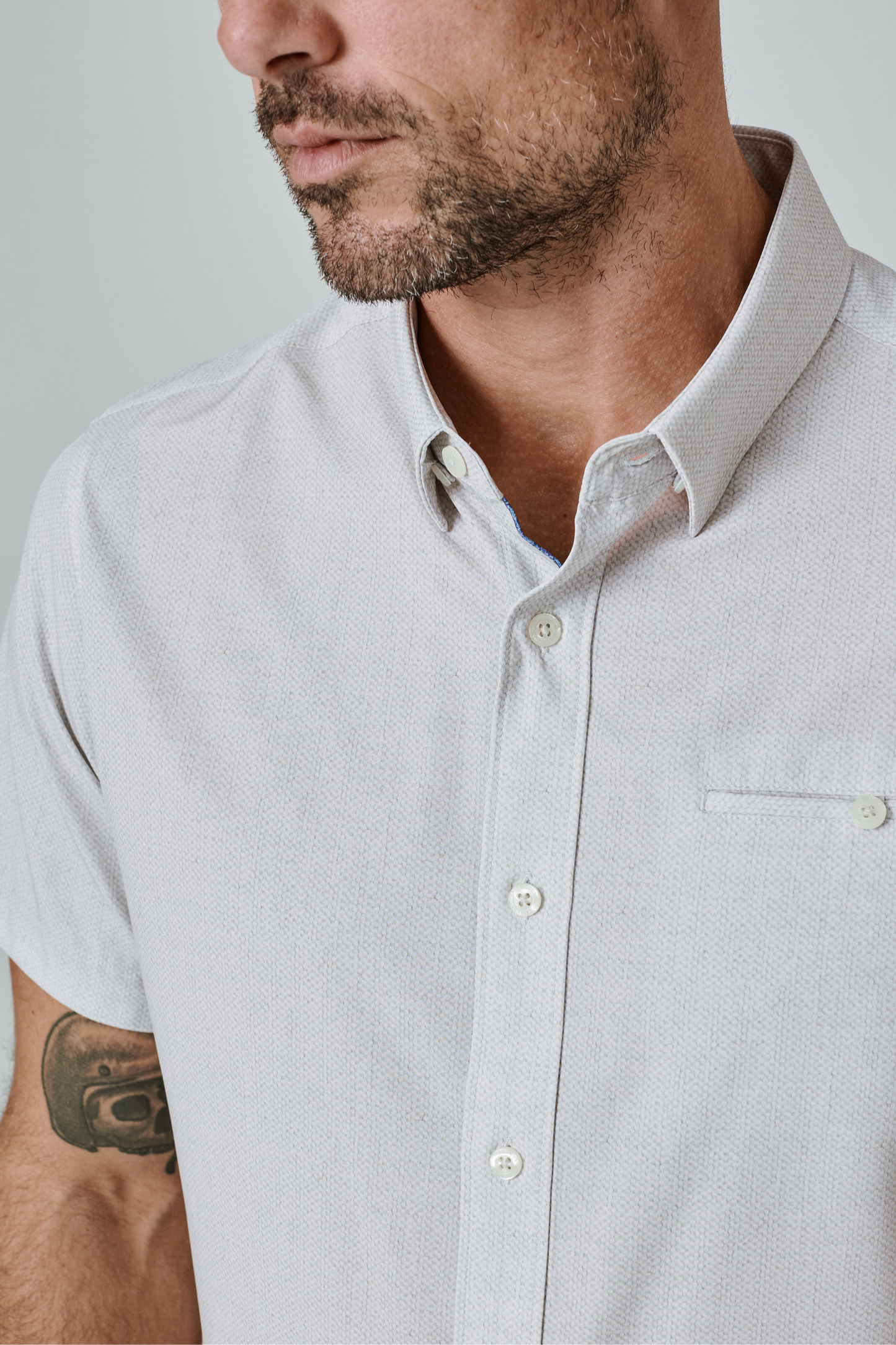 Ponti Short Sleeve Shirt- Cream