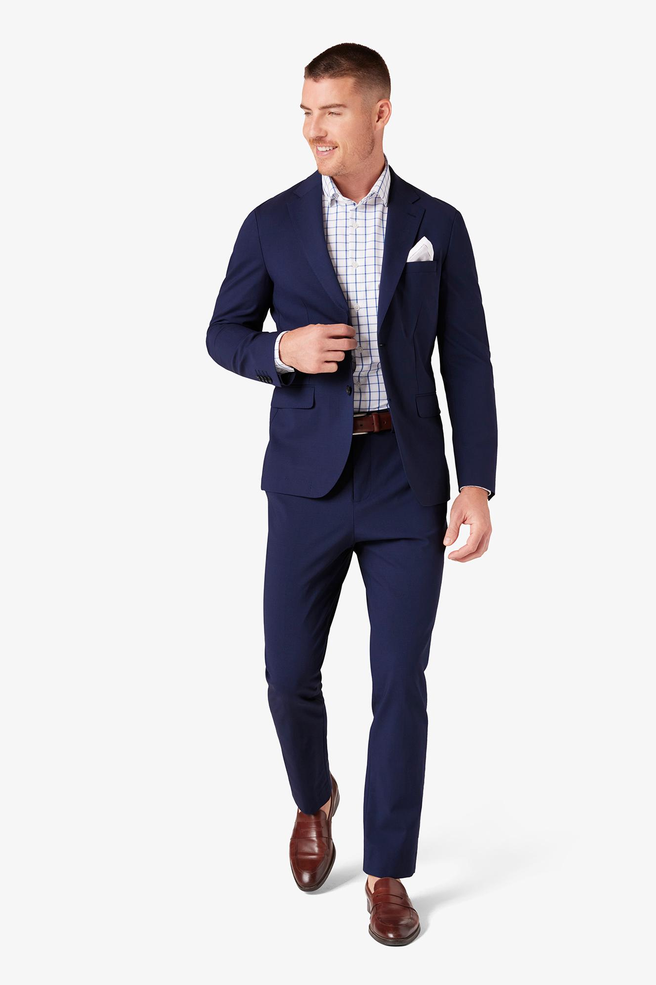 Fresco Suit Jacket- Navy